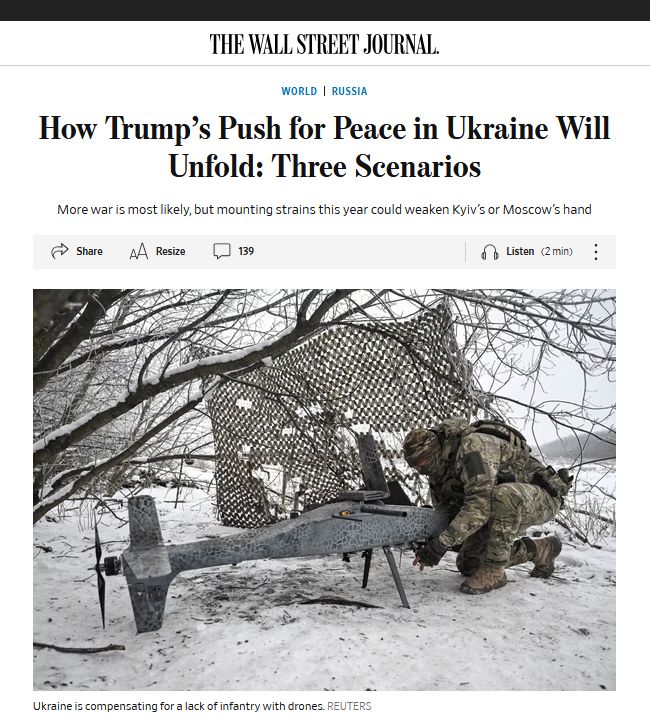 Три ймовірні сценарії війни по версії The Wall Street Journal