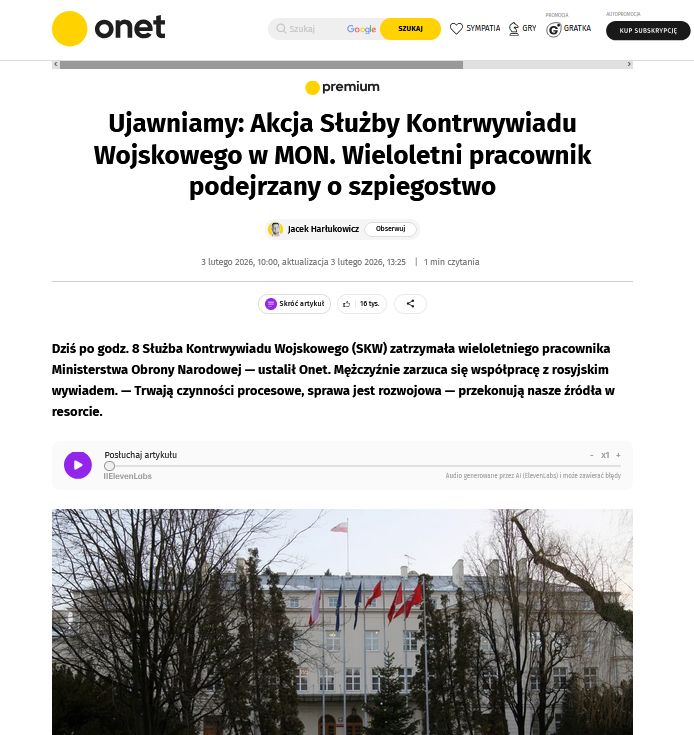 В Польше взяли под стражу сотрудника Минобороны: подозревают в шпионаже