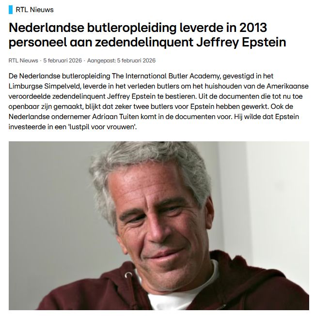Нідерландська школа дворецьких готувала персонал для маєтків Джеффрі Епштейна