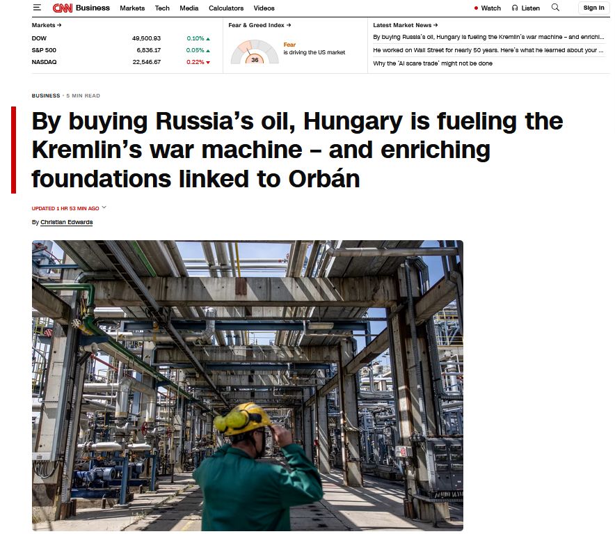 Купуючи російську нафту, Угорщина підживлює військову машину кремля