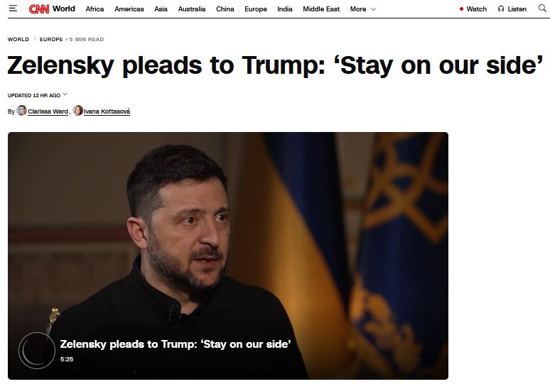 Зеленський звернувся до Трампа і попросив залишайтеся на нашому боці Зеленський звернувся до Трампа і попросив залишайтеся на нашому боці