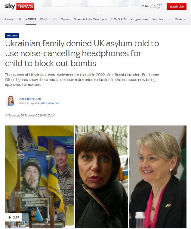 Британія відмовила у притулку українській родині з дитиною, у якої панічні атаки через війну — порадили носити навушники