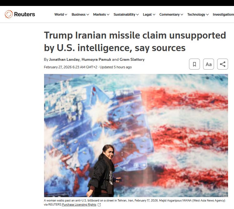 Заява Трампа про те, що Іран незабаром матиме ракету, здатну досягти території Сполучених Штатів, не підтверджується даними американської розвідки і виглядає перебільшеною