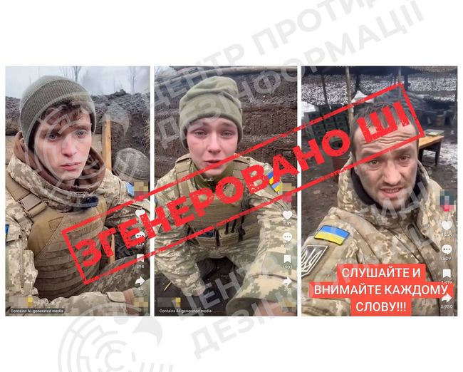 росія продовжує масштабну дезінформаційну кампанію в TikTok з використанням штучного інтелекту, маскуючи пропаганду під «звернення військових»