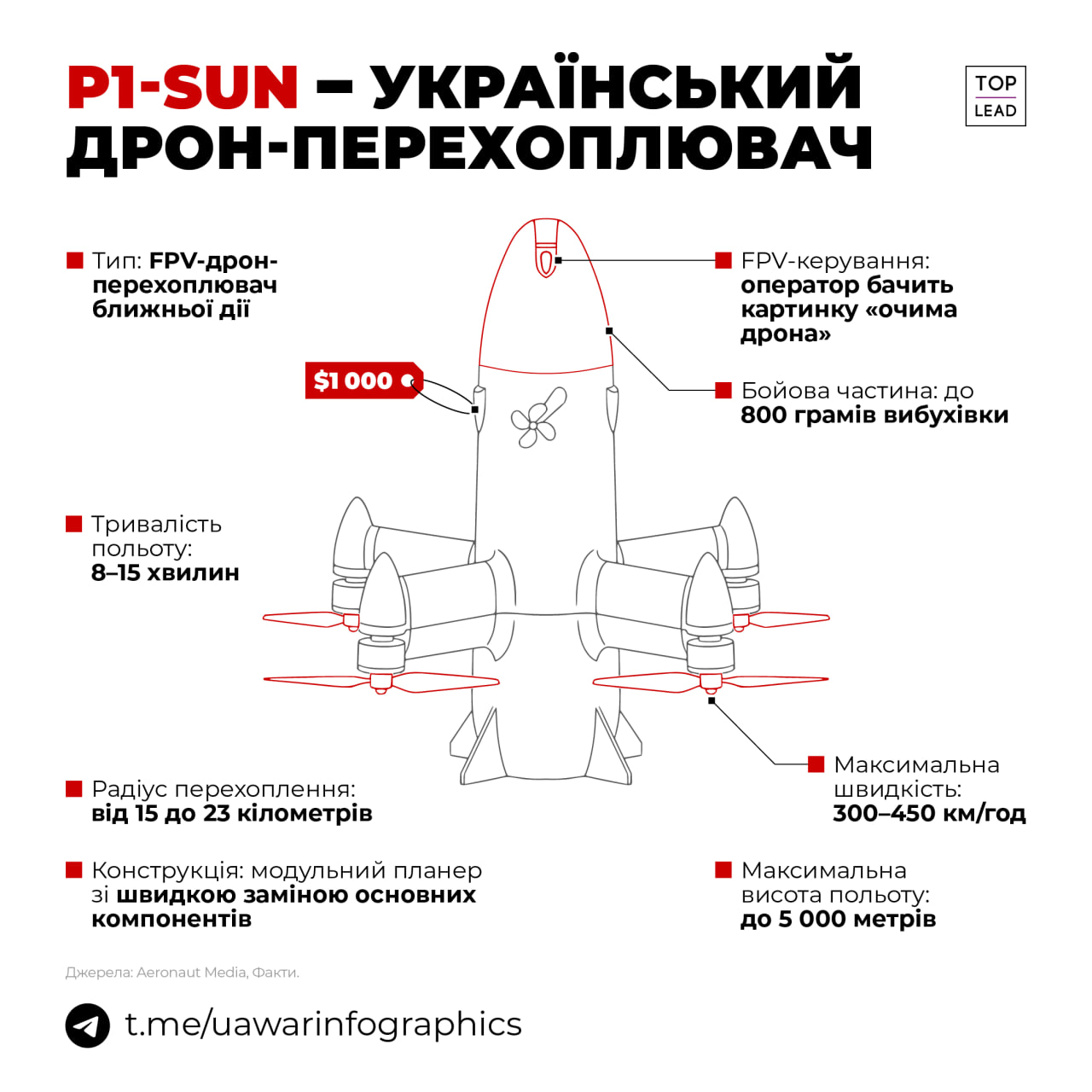 P1-SUN — український дрон-перехоплювач