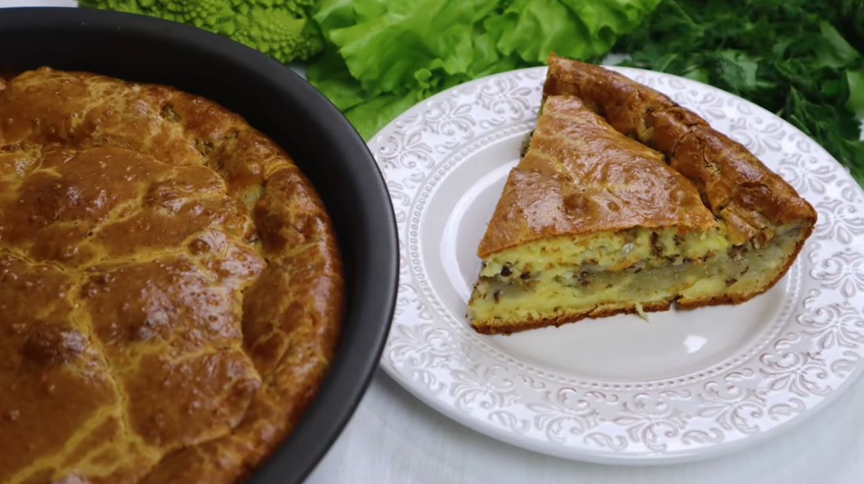 Ленивый заливной пирог с картофелем и рыбой: классический рецепт вкусного теста, которое хорошо пропекается