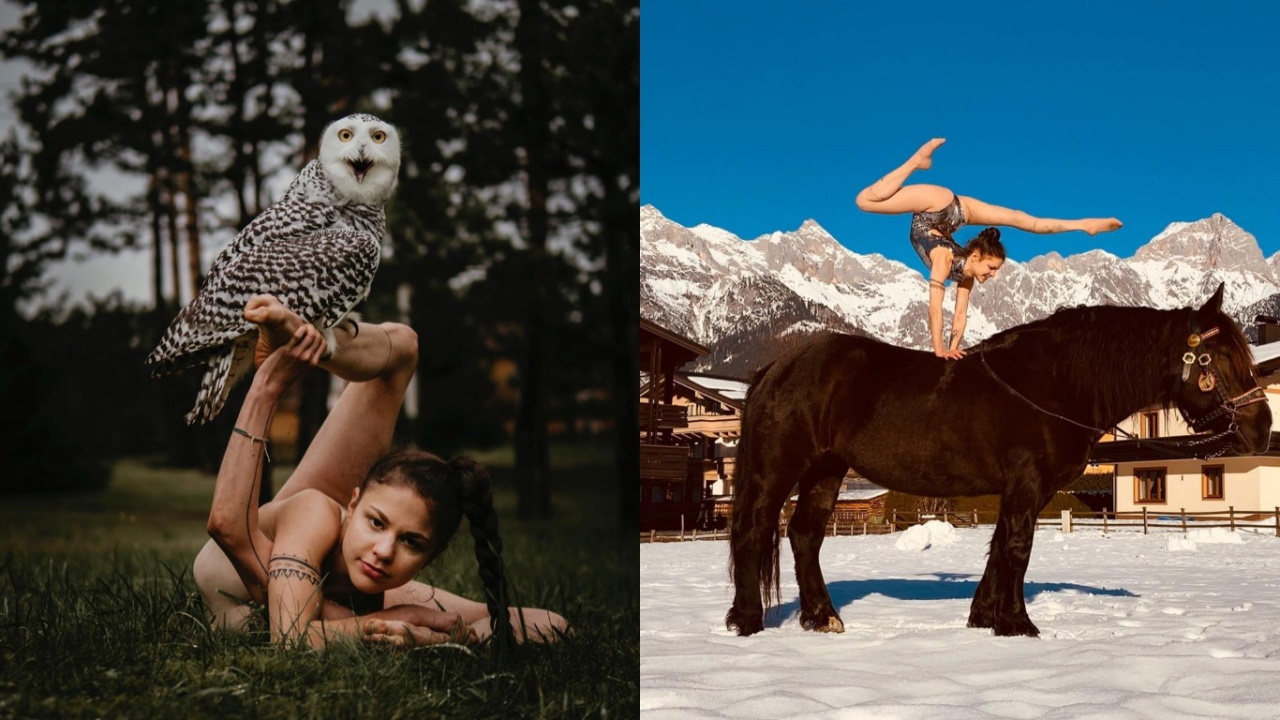 Подборка ярких и жутких трюков от гимнастки Стефани Миллингер: впечатлительным лучше не смотреть 