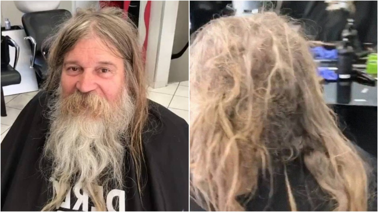 Парикмахер подстриг бездомного: теперь и не скажешь, что такой красивый мужчина живет на улице (ФОТО)
