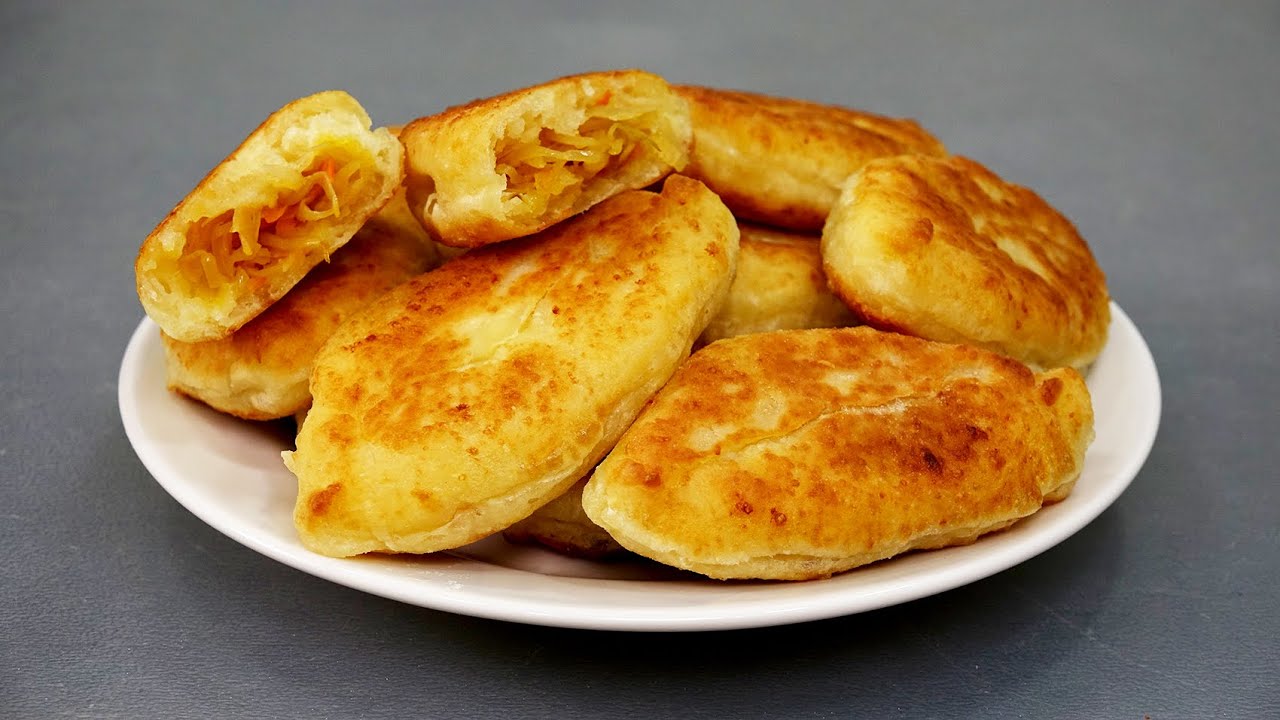 Пирожки жареные из сырного теста: можно приготовить с тушеной капустой или другой начинкой