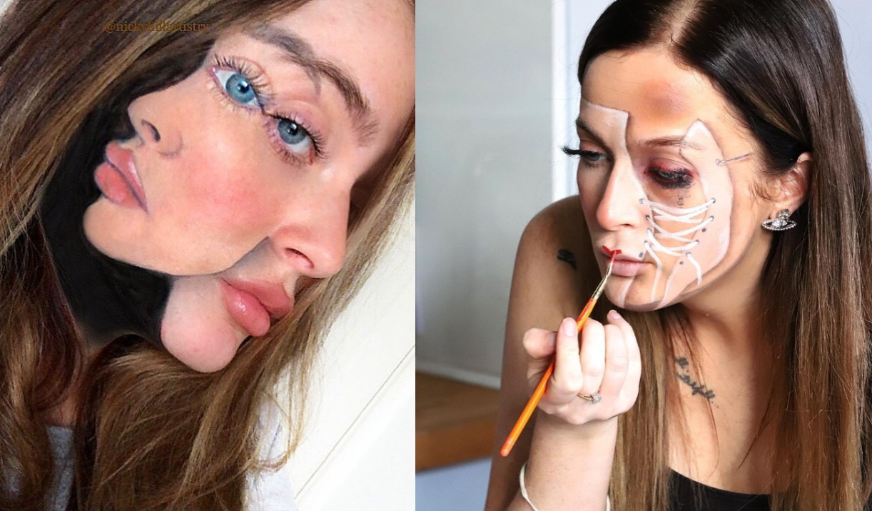 Девушка с помощью косметики делает очень странные, но потрясающие вещи: не просто макияж (ФОТО)