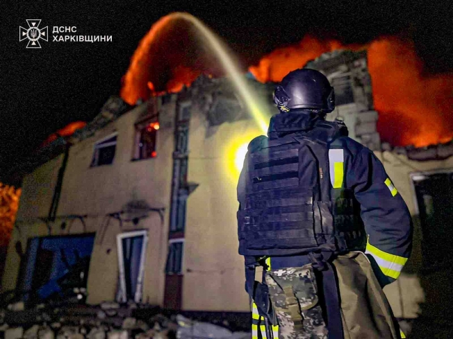 Вночі ворог здійснив масований обстріл Ізюмського, Лозівського та Купянського районів, застосувавши 13 БпЛА типу «Герань-2»