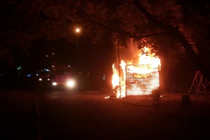 Пожар в саду Шевченко