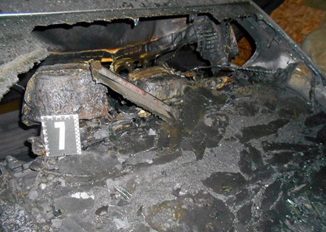 В Харькове  сожгли автомобиль судьи Апелляционного суда (фото)