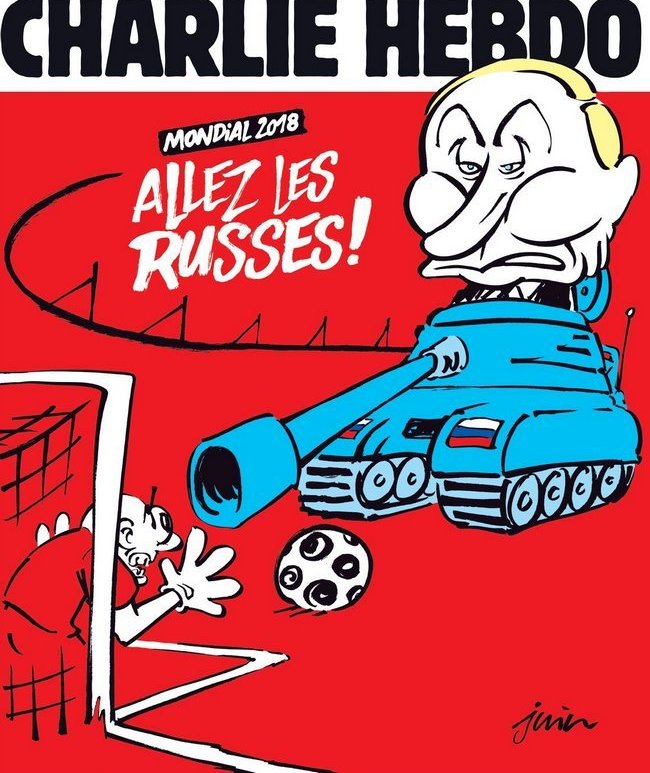 Накануне Чемпионата мира по футболу Charlie Hebdo обнародовал карикатуру на Путина