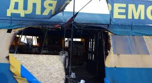 В Харькове подожгли палатку, где собирали помощь военным: фото