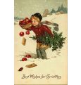Старинные Новогодние и Рождественские открытки с елками