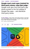 Android полностью откроют для сторонних магазинов — суд официально признал Google Play Store монополистом