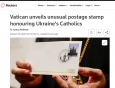 Почтовая служба Святого Престола представила марку с драматическим дизайном, изображающим Киев во времена блекаутов — Reuters